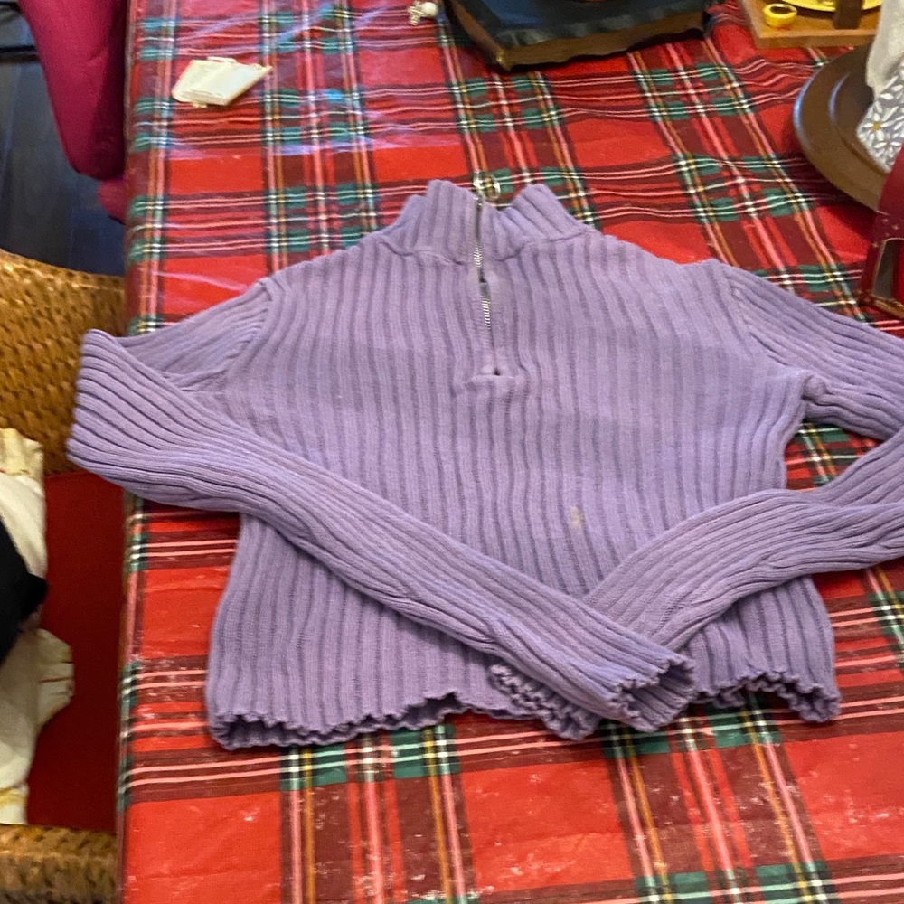 Forever 21 Lavender Ribbed Turtleneck Sweater